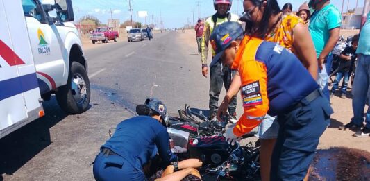 Coro| Motorizados colisionaron y este es el resultado