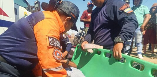 Coro| Mototaxista sufrió serias lesiones en una colisión