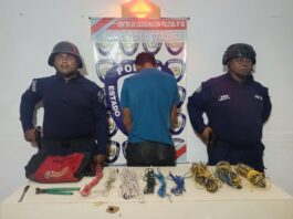 Atrapan en persecución a joven con cableado eléctrico en Judibana