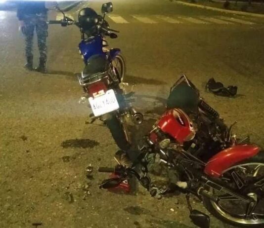 Colisión de motos en el municipio Sucre deja tres heridos