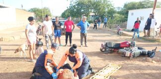 Colisión de motos en Sabana Larga deja dos lesionados