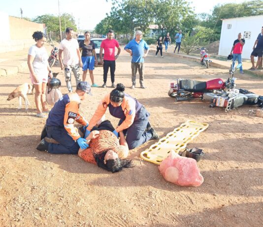 Colisión de motos en Sabana Larga deja dos lesionados