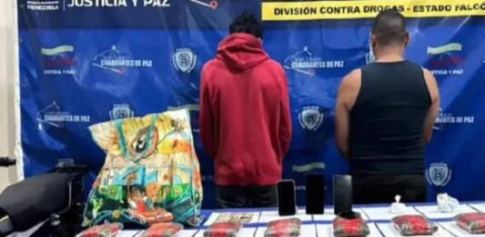 ¡Golpe al microtráfico en Dabajuro! La PNB incauta más de 4 kilos de droga y arresta a dos sujetos en flagrancia