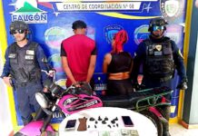 Pareja cayó con droga y una moto en Boca de Aroa