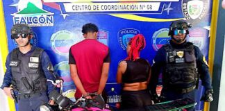 Pareja cayó con droga y una moto en Boca de Aroa