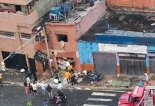Vídeo| Deflagración por fuga de gas en local comercial deja dos heridos y daños estructurales