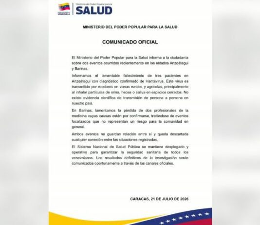 Confirman tres muertos por hantavirus en Anzoátegui y «rastrean» causas de dos médicos fallecidos en Barinas