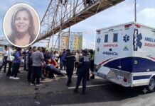 Muere mujer tras lanzarse de espalda de una pasarela en Punto Fijo