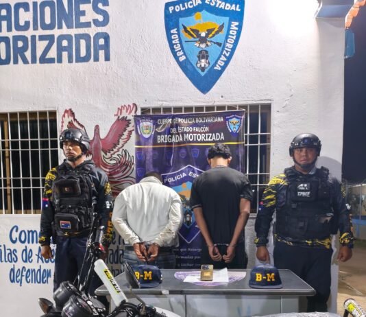 ¡Operación Búho en acción! Funcionarios de la Brigada Motorizada neutralizan a sujetos que desafiaron a la autoridad en Coro