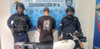 Detenido por resistencia a la autoridad y ultraje a funcionarios en el municipio Falcón