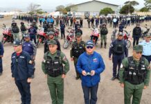 Policía de Falcón lidera despliegue mixto para blindar la seguridad en Paraguaná