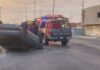 Conductor sobrevive a aparatoso vuelco en Las Margaritas de Punto Fijo