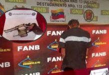 Le incautan revólver .38 a sexagenario en Coro