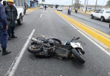 Docente resulta herida en accidente en la avenida Rafael González de Punto Fijo