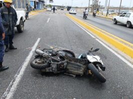 Docente resulta herida en accidente en la avenida Rafael González de Punto Fijo