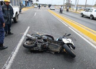 Docente resulta herida en accidente en la avenida Rafael González de Punto Fijo