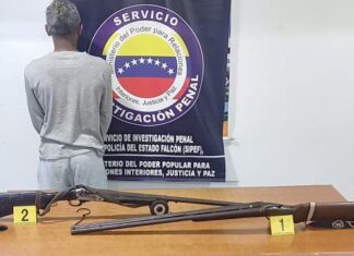 Sipef saca de circulación dos escopetas en Mirimire