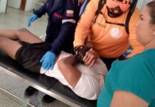 Motorizado resultó lesionado tras sufrir un deslizamiento en la vía a Buchuaco