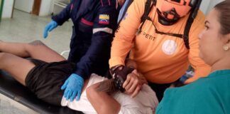 Motorizado resultó lesionado tras sufrir un deslizamiento en la vía a Buchuaco