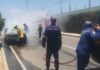 Se incendió un vehículo en la avenida 1C de la Comunidad Cardón