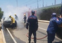 Se incendió un vehículo en la avenida 1C de la Comunidad Cardón