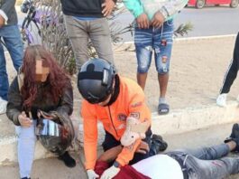 Dos lesionados deja deslizamiento de moto en la intercomunal Punto Fijo – Punta Cardón