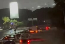 Caos en Caracas por torrenciales lluvias