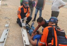 Conductor colisionó contra moto, dejó dos heridos y se dio a la fuga en Puerta Maraven