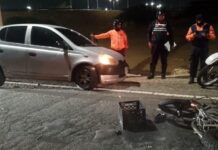 Motorizado colisionó en el distribuidor Bolívar de Punto Fijo