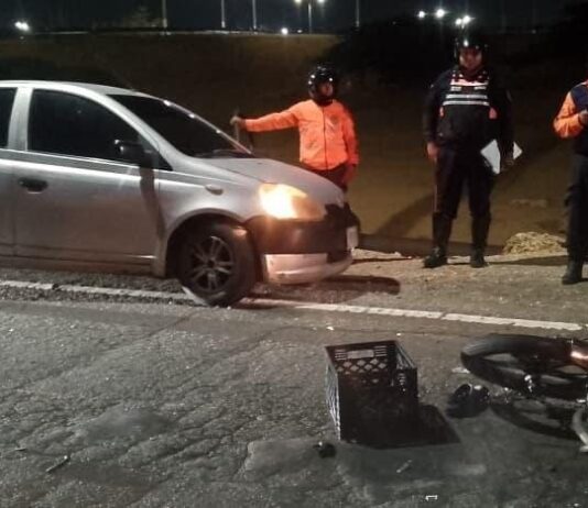Motorizado colisionó en el distribuidor Bolívar de Punto Fijo