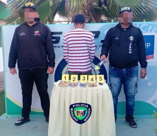 Funcionarios de Polimiranda y Diep aprehendieron a sujeto por el delito de hurto