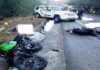 Colisión entre camioneta y dos motos deja tres fallecidos en Mérida