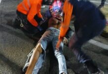 Colisión entre moto Toro y Toyota Yaris en la esquina del Hotel Concord Suites dejó un lesionado