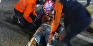 Colisión entre moto Toro y Toyota Yaris en la esquina del Hotel Concord Suites dejó un lesionado