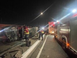 Vuelco en la Bajada de Guaranao deja un lesionado