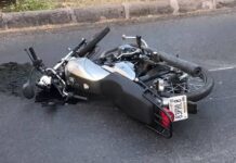 Joven resultó lesionado tras deslizar en su moto en la avenida Francisco de Miranda