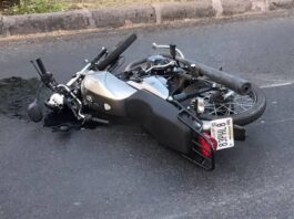 Joven resultó lesionado tras deslizar en su moto en la avenida Francisco de Miranda