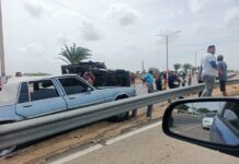 Accidente de tránsito en Punto Fijo deja cinco lesionados, entre ellos tres niños y un lactante