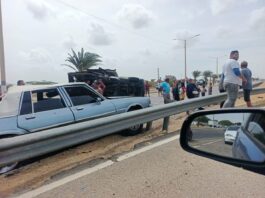Accidente de tránsito en Punto Fijo deja cinco lesionados, entre ellos tres niños y un lactante