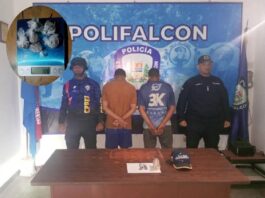 Capturados en Puerto Cumarebo dos jovenes con envoltorios de presunta marihuana