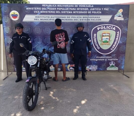 Reincidente termina tras las rejas por maniobras peligrosas y ultraje a la autoridad en Punto Fijo