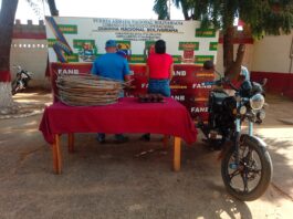 Detenida pareja en Dabajuro por posesión y tráfico de material estratégico