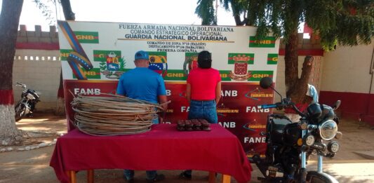 Detenida pareja en Dabajuro por posesión y tráfico de material estratégico
