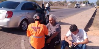 Dos lesionados tras colisión de vehículos en la avenida Luis Beltrán Prieto Figueroa de Punto Fijo