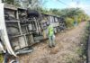 Vuelco en la Morón-Coro deja varios lesionados y daños materiales a la altura de Píritu