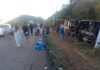 Vuelco de transporte público deja 17 personas lesionadas en la carretera Morón-Coro