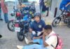 Dos motorizados resultan lesionados tras colisión en el sector Caja de Agua de Punto Fijo