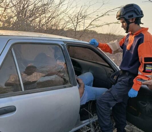Por presunta intoxicación etílica conductor termina encunetado en la vía Punto Fijo – Coro