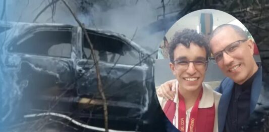 Vuelco e incendio de camioneta deja un militar fallecido y seis heridos, entre ellos un nieto de Hugo Chávez