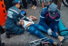 Colisión entre una buseta y una moto deja un joven herido en la Falcón-Zulia